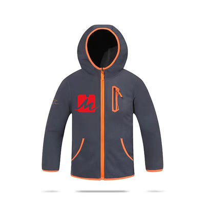 Áo khoác thoáng khí không thấm nước tùy chỉnh cho trẻ em Polar Fleece 100% Polyester Jacket Zipper Up