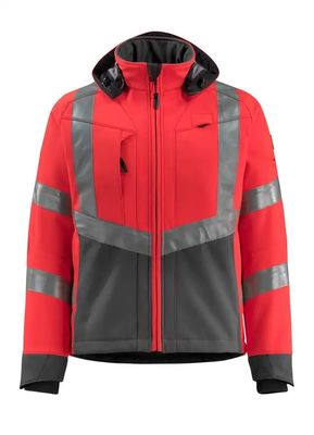 Áo khoác nam softshell Màu huỳnh quang phản quang màu áo khoác bảo hộ lao động softshell áo khoác chống thấm nước