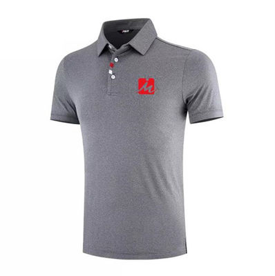 Áo thun polo polyester có cổ thoáng khí Áo sơ mi chơi gôn nam Spandex Recyled
