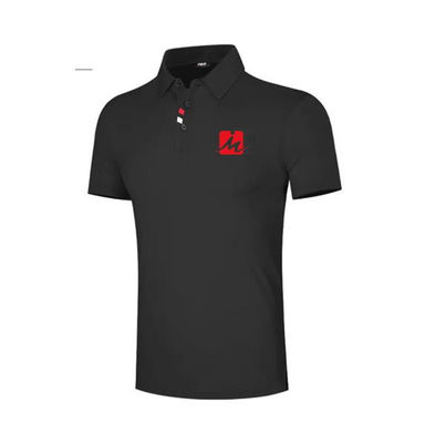 Áo thun polo polyester có cổ thoáng khí Áo sơ mi chơi gôn nam Spandex Recyled