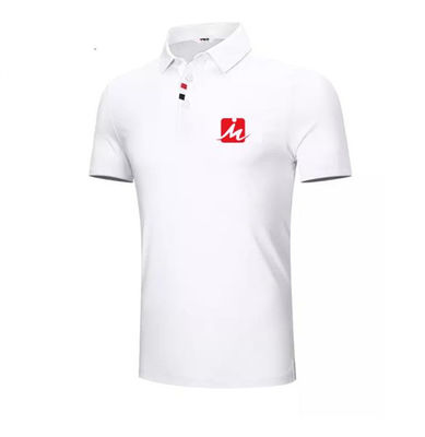 Áo thun polo polyester có cổ thoáng khí Áo sơ mi chơi gôn nam Spandex Recyled