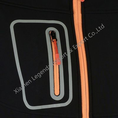 Áo khoác chống nước ngoài trời Espandex Áo khoác nam nhiều túi có khóa kéo Softshell ấm áp
