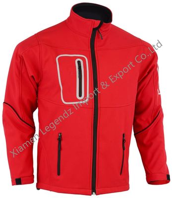 Áo khoác chống nước ngoài trời Espandex Áo khoác nam nhiều túi có khóa kéo Softshell ấm áp