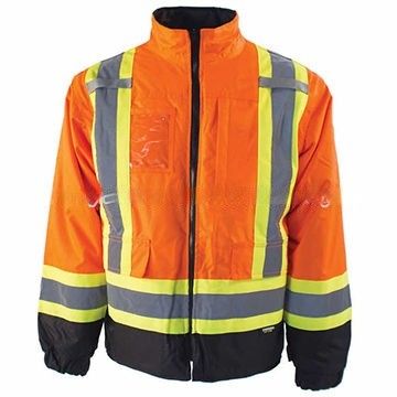 An toàn Hàng may mặc có khả năng hiển thị cao Áo khoác chống nước Hi Vis phản quang đang hoạt động