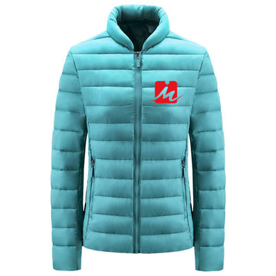 Áo khoác nhẹ xuống thành phố thông thường cổ áo cotton bỏ túi Polyester Zipper Jacket chống mài mòn