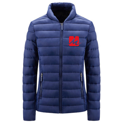 Áo khoác nhẹ xuống thành phố thông thường cổ áo cotton bỏ túi Polyester Zipper Jacket chống mài mòn