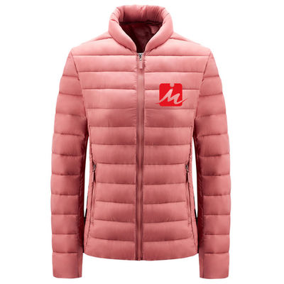 Áo khoác nhẹ xuống thành phố thông thường cổ áo cotton bỏ túi Polyester Zipper Jacket chống mài mòn