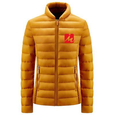Áo khoác nhẹ xuống thành phố thông thường cổ áo cotton bỏ túi Polyester Zipper Jacket chống mài mòn