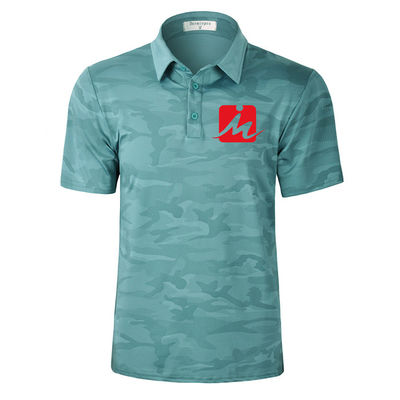 Ngụy trang thoáng khí Mùa hè Golf Áo sơ mi Độ ẩm Thấm nhanh Khô Golf Polo T Áo sơ mi