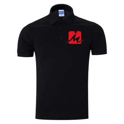 240 GSM Áo sơ mi Polo thoáng khí 100% Rayon Pique Cotton thêu Áo sơ mi nam Polo