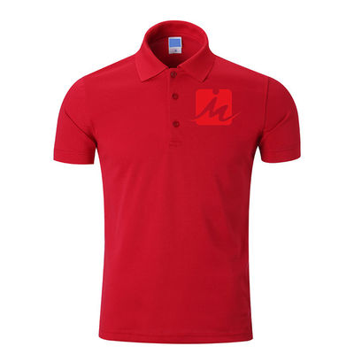 240 GSM Áo sơ mi Polo thoáng khí 100% Rayon Pique Cotton thêu Áo sơ mi nam Polo