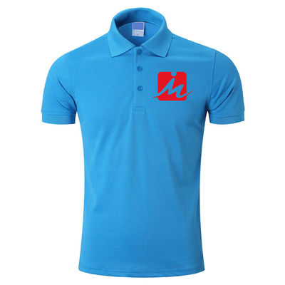 240 GSM Áo sơ mi Polo thoáng khí 100% Rayon Pique Cotton thêu Áo sơ mi nam Polo