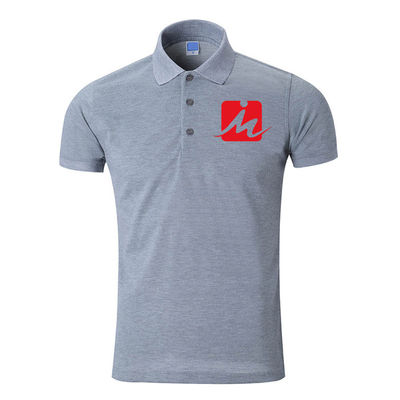 240 GSM Áo sơ mi Polo thoáng khí 100% Rayon Pique Cotton thêu Áo sơ mi nam Polo