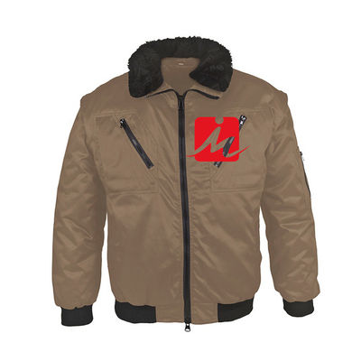 Polyester Đồng phục làm việc được cá nhân hóa Taffeta Áo khoác bomber nam tùy chỉnh không thấm nước