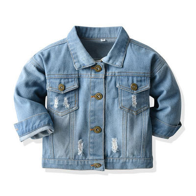 Áo khoác denim thêu tùy chỉnh OEM Boy'S Girl'S Kid Outwear Jacket