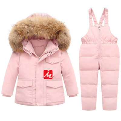 Polyester Áo khoác nhẹ xuống Vịt trắng Áo khoác ngoài Áo liền quần trẻ em