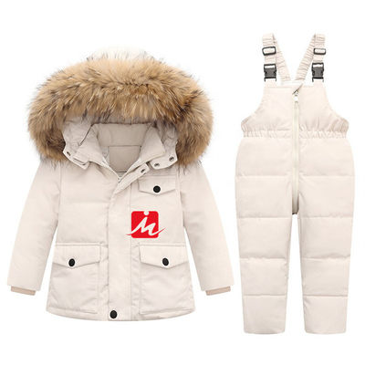 Polyester Áo khoác nhẹ xuống Vịt trắng Áo khoác ngoài Áo liền quần trẻ em