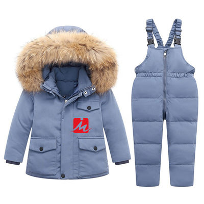 Polyester Áo khoác nhẹ xuống Vịt trắng Áo khoác ngoài Áo liền quần trẻ em