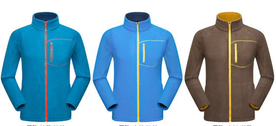 Thể thao ngoài trời Áo khoác lông cừu mùa đông Zip Polyester cho nam mặc