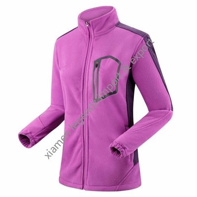 Áo khoác mùa đông thể thao leo núi cổ điển cho nữ Zip Up Áo khoác lông cừu dày Polyester