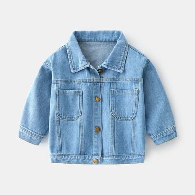 reclye bán buôn áo khoác denim bình thường mùa xuân và mùa thu cho trẻ em