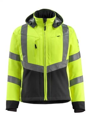 Áo khoác nam softshell Màu huỳnh quang phản quang màu áo khoác bảo hộ lao động softshell áo khoác chống thấm nước