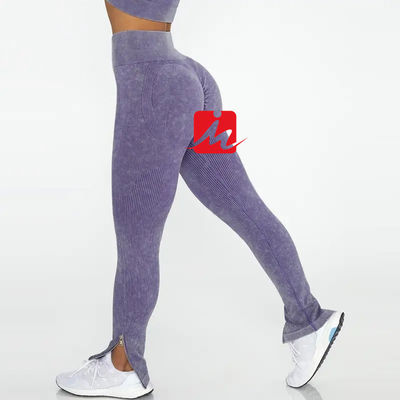 Phụ nữ 5 mảnh áo ngực thể thao và quần legging liền mạch có gân Bộ đồ thể thao
